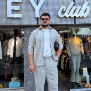 Kadife Kumaş Takım Gri