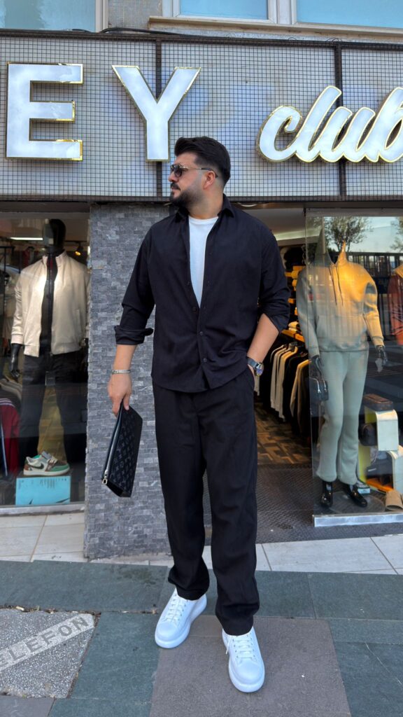 Kadife Kumaş Takım Siyah