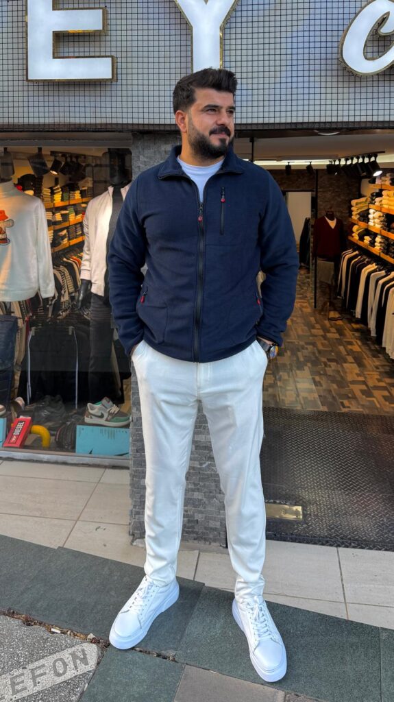 Fermuarlı Polar Lacivert