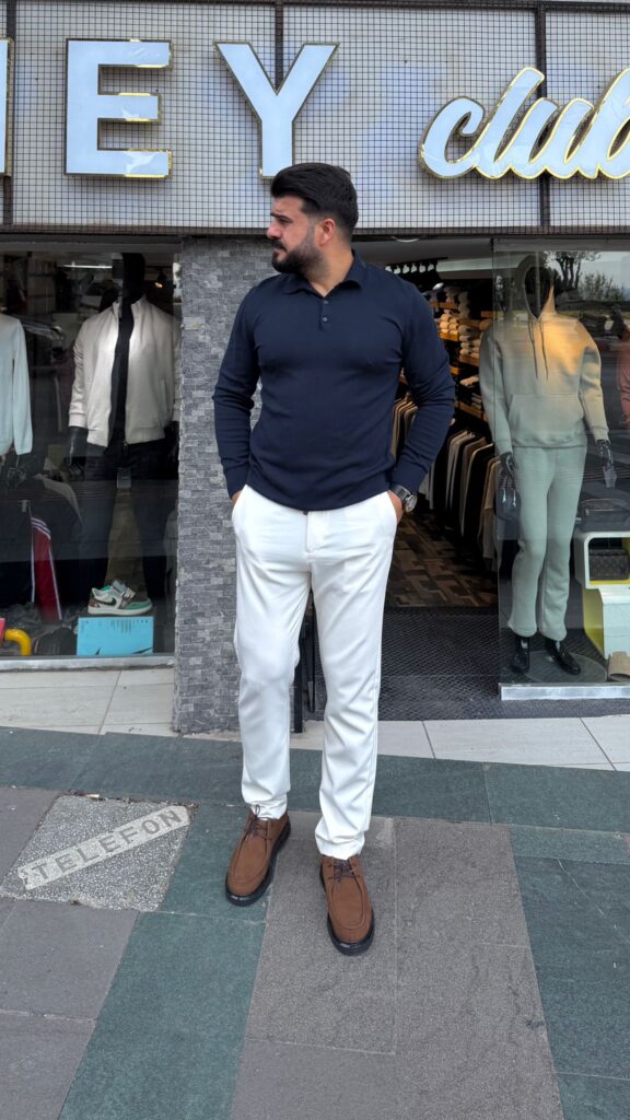 Polo Yaka Sweat Lacivert