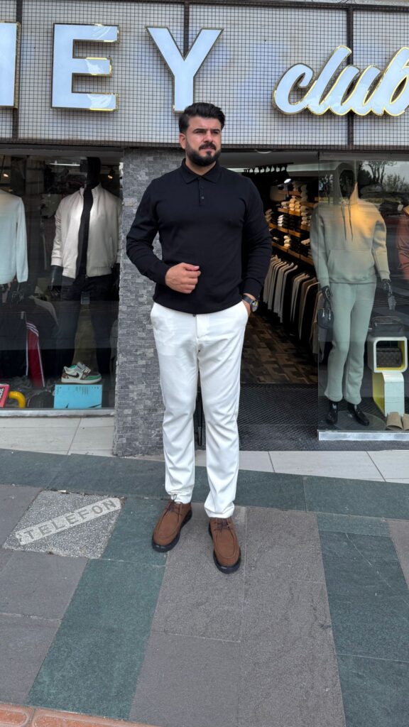 Polo Yaka Sweat Siyah